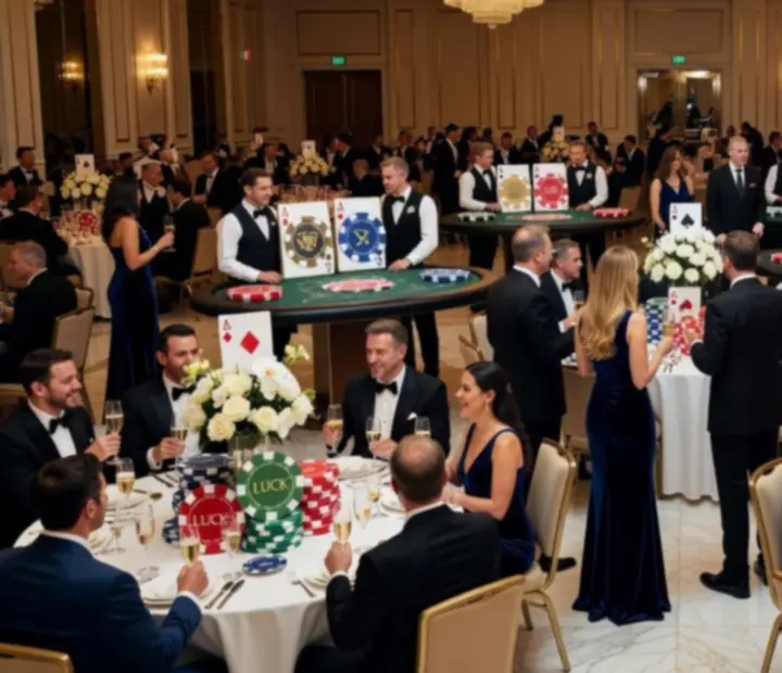 Galeria eleganckich gali, bankietów i prywatnych imprez z motywem kasynowym
