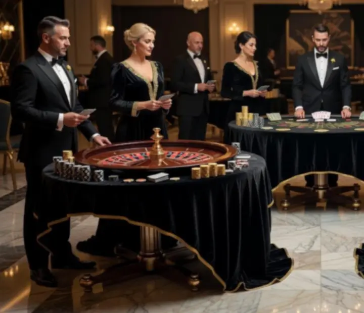Profesjonalne stoły kasynowe przygotowane na elegancki event