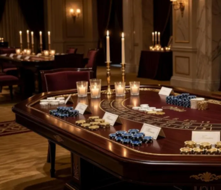 Galeria prywatnych eventów kasynowych i pokerowych NAXSOL ENTERPRISES LTD z eleganckimi dekoracjami